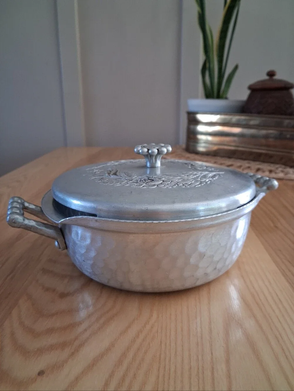 Vintage Everlast Hand Forged Aluminum Casserole Dish Mid Century